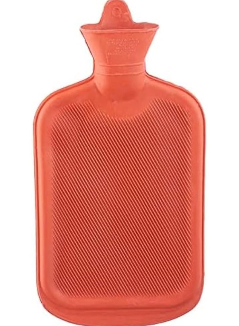 قربة مياه ساخنة علاجية سعة كبيرة جداً 2.5 لتر - مصنوعة من المطاط القوي عالي الجودة لتخفيف الآلام، التقلصات، والتدفئة لفترات طويلة - Image 1